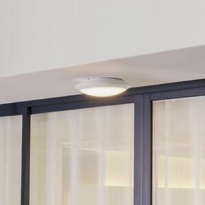 Lindby LED lampă de tavan pentru exterior Naira, alb, senzor, 30 cm, IP65, Alb, Plastic, Modern