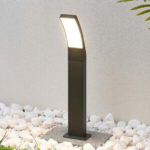 Lindby Ilvita bornă luminoasă LED, 60 cm, antracit, metal, IP54, Negru, Aluminiu, Modern