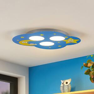 Lindby Thorke plafonieră copii, cer nocturn, reglabil, Albastru, Camera copiilor, Metal
