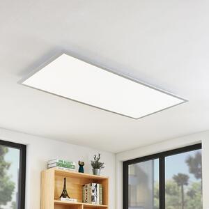 Lindby plafonieră LED Zento, 120 cm, argintiu, 4.000 K, Metalic, Bucătărie, Plastic, Modern
