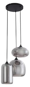 Lustră Pendul Lindby, Marla, reglabil, Negru, Camera de zi, Sticlă, Modern