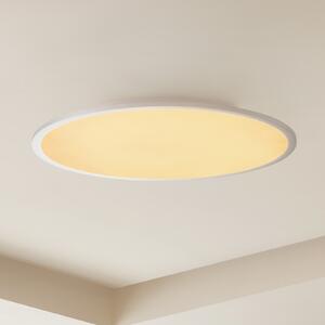 Lindby plafonieră LED Narima, CCT, Ø 60 cm, argintiu, reglabil, Gri, Bucătărie, Plastic, Modern