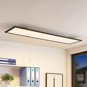 Lindby Panou LED Nelios, 120 x 30 cm, CCT, negru, metal, reglabil, Negru, Bucătărie, Plastic, Modern