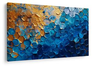 Tablou - Pictura albastru-auriu (90x60 cm)