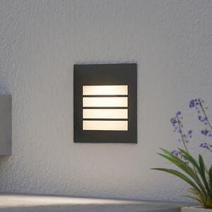 Arcchio LED lampă de perete încastrată Zamo, louvre, negru, IP65, reglabil, Negru, Hol, Metal, Modern