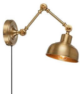 Lampă de perete Markslöjd, Grimstad, reglabil, Auriu / Alamă, Camera de zi, Metal