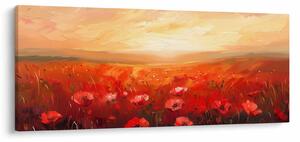 Tablou - Câmp de maci (120x50 cm)