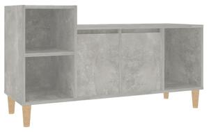 Comodă TV, gri beton, 100x35x55 cm, lemn prelucrat
