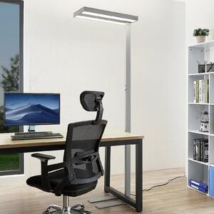 Arcchio Lampadar LED Logan Pro, argintiu, senzor, dimabil, reglabil, Metalic, Studiu / Birou, Aluminiu, Modern