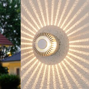 Lucande Aplică de exterior Lennias cu LED, culoare Al, Metalic, Baie, Metal, Modern