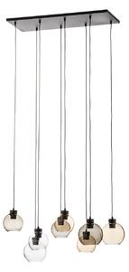 Lustră Pendul TK Lighting, Cubus, reglabil, Multicolor, Camera de zi, Sticlă, Modern