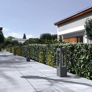 Arcchio Lampă LED stâlpișor Lienna, 60 cm, gri, metal, IP65, Gri, Aluminiu, Modern