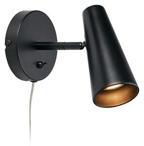 Lampă de perete Markslöjd, Crest, reglabil, Negru, Camera de zi, Metal, Modern