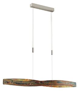 Lustră Pendul Quitani, Lian, reglabil, Maro / Rugină, Camera de zi, Metal, Design