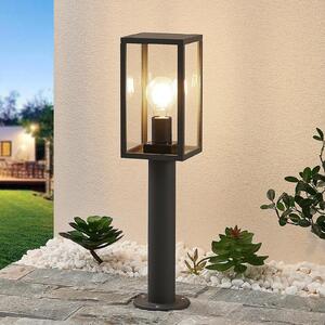 Lindby Filimon lampă cu soclu, 50 cm, antracit, IP44, E27, reglabil, Negru, Aluminiu, Modern