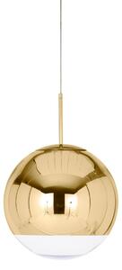 Lustră Pendul Tom Dixon, Mirror Ball, reglabil, Auriu / Alamă, Camera de zi, Plastic, Design