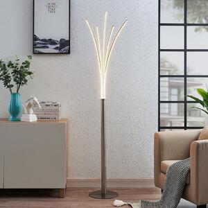 Lindby Boba lampă LED cu picior mai multe brațe, Metalic, Camera de zi / sufragerie, Aluminiu, Modern