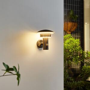 Lindby LED-Aparec de iluminat exterior Lillie, senzor, înălțime 19 cm, Metalic, Metal, Modern