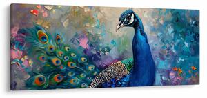 Tablou - Pictura de un păun (120x50 cm)