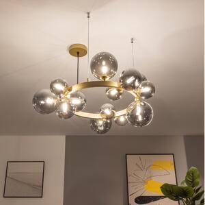 Lustră LED pe cablu Brilagi MILLA 15xG9/3W/230V auriu/fumuriu