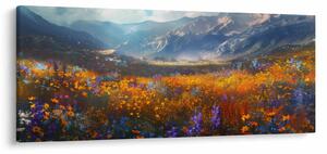 Tablou - Peisaj montan pictat II. (120x50 cm)