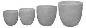 Set 4 buc. ghivece decorative, Verveta, Gri, 44x44x43 cm