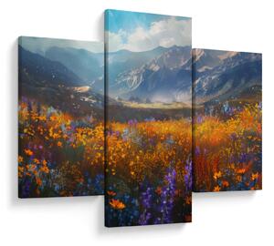 Tablou - Peisaj montan pictat II. (90x60 cm)