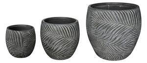 Set 3 buc. ghivece decorative, Dortu, Gri inchis, 56x56x55 cm