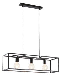 Lustră Pendul Lindby, Emily, reglabil, Negru, Bucătărie, Metal, Modern