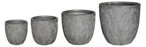 Set 4 buc. ghivece decorative, Oniella, Gri, 44.5x44.5x43.5 cm