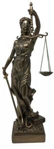 Statueta cu finisaj bronz Justitia 45 x 16 cm