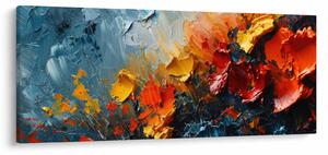 Tablou - Pictură abstractă de flori III. (120x50 cm)