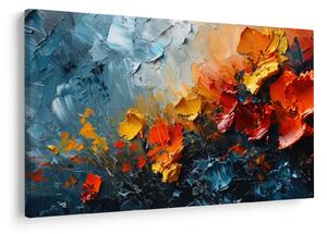 Tablou - Pictură abstractă de flori III. (90x60 cm)