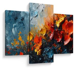 Tablou - Pictură abstractă de flori III. (90x60 cm)