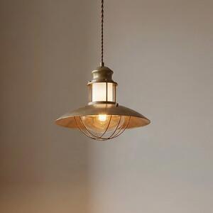 Lindby Lampă suspendată Louisanne, maro, metal, Ø 35 cm, reglabil, Maro / Rugină, Hol, Metal, Maritimă