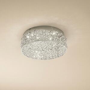 Lucande Felias plafonieră LED, formă rotundă, Metalic, dormitor, Sticlă, Modern