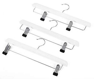 Set de 8 umerase din lemn, Songmics, Alb-Argintiu, 35.5x2.6x1.1 cm