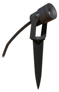 EVN Merlo LED reflector de grădină cu vârf la sol,, Negru, Metal, Modern