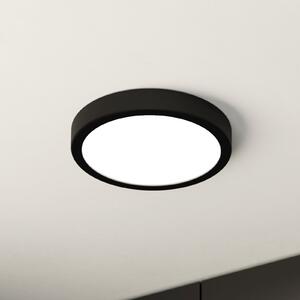 EGLO Plafonieră cu LED Fueva 5 IP44 3000K negru Ø21cm, Negru, Baie, Metal