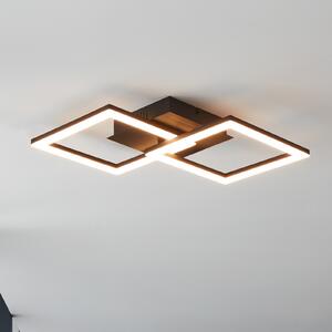 EGLO connect Paranday-Z plafonieră LED 2 bec 52cm, reglabil, Negru, Camera de zi / sufragerie, Metal, Modern