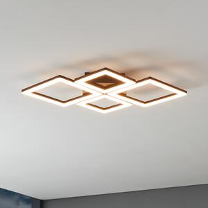 EGLO connect Paranday-Z plafonieră LED 4 bec 63cm, reglabil, Negru, Camera de zi / sufragerie, Metal, Modern
