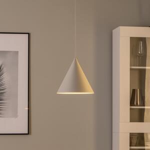 TK Lighting Suspensie Cono, o singură lumină, Ø 25 cm, bej, reglabil, Bej, Camera de zi / sufragerie, Metal, Modern