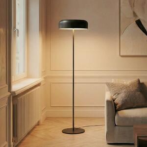 Lindby lampadar Edion, negru, metal, Negru, Camera de zi / sufragerie, Metal, Modern