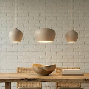 Lucande Lampă suspendată Malisa, bej, 3 becuri, metal, 90 cm, reglabil, Bej, Camera de zi / sufragerie, Metal, Scandinavă