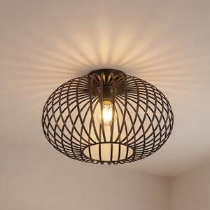 Lindby plafonieră Rosalea, cupru, metal, 40 cm, E27, reglabil, Negru, Camera de zi / sufragerie, Metal, Modern