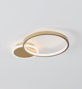 EGLO Plafonieră LED Gafares, aur, aluminiu, 41 cm telecomandă CCT, reglabil, Auriu / Alamă, Camera de zi / sufragerie, Metal, Modern, Plafon cu flacără multiplă
