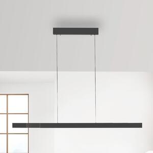 Paul Neuhaus lampă suspendată LED Adriana Square, gri, sus/jos, reglabil, Gri, Camera de zi / sufragerie, Aluminiu, Modern