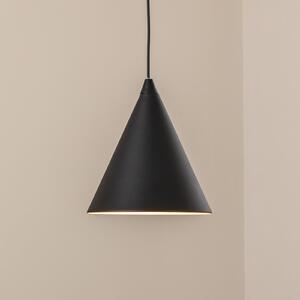 ALDEX Lampă suspendată Form, negru, metal, Ø 24 cm, conică, E27, reglabil, Negru, Camera de zi / sufragerie, Metal