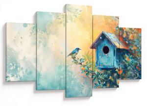 Tablou - Birdhouse, acuarelă, acuarelă (150x105 cm)