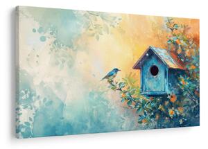 Tablou - Birdhouse, acuarelă, acuarelă (90x60 cm)